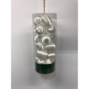 Vintage Christmas Ornaments Satin Thread New in Box 30 White Trim A Home